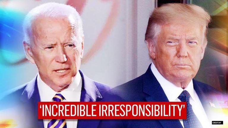 Donald Trump 'most Irresponsible President' Says Biden Over Delay In ...