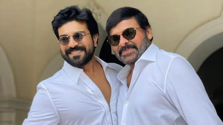 Ram Charan wishes 'world's best dad' Chiranjeevi on 67th birthday; drops stunning pic Ram Charan, Chiranjeevi