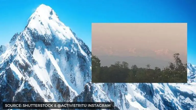 Mount Everest spotted from a village in Bihar after decades, netizens mesmerized mount everest