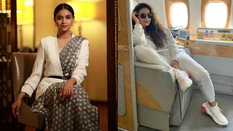 Keerthy Suresh begins shooting for Mahesh Babu-starrer 'Sarkaru Vaari Paata' in Dubai Keerthy Suresh