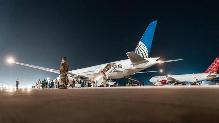 US-bound flights of Afghan evacuees take off from Germany's Ramstein Air Base Afghanistan