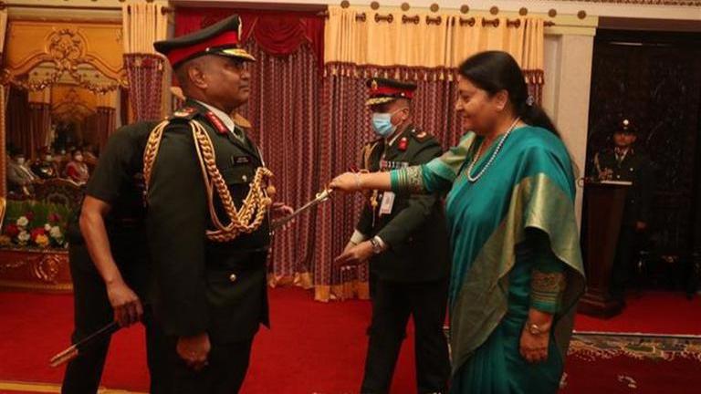 Nepal's President Bhandari Confers Honorary Title To Indian Army Chief ...