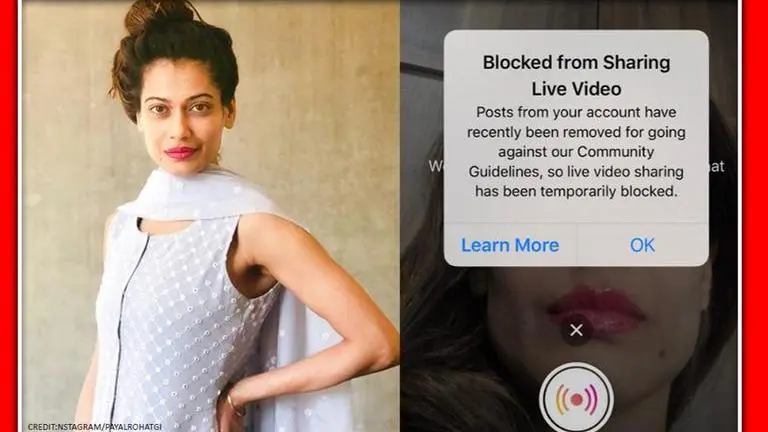 Payal Rohatgi blocked by Instagram from going live, shares, 'Facebook says I spread hate'