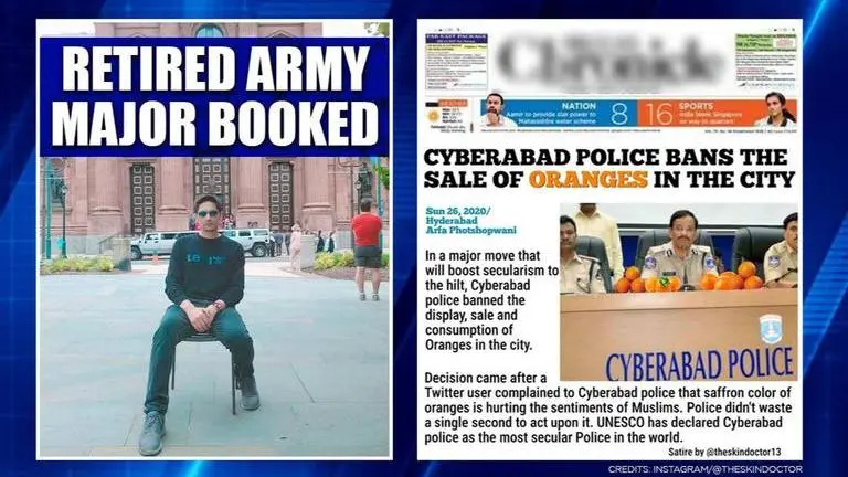 Cyberabad Police books retired Army Major for communal 'fake news'; man claims 'satire' Indian Army