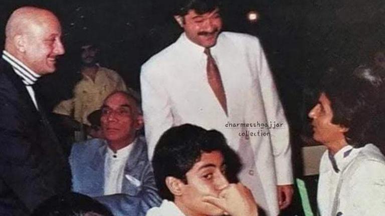 Amitabh Bachchan, Anil Kapoor, Anupam Kher & Teen Abhishek - Phot 