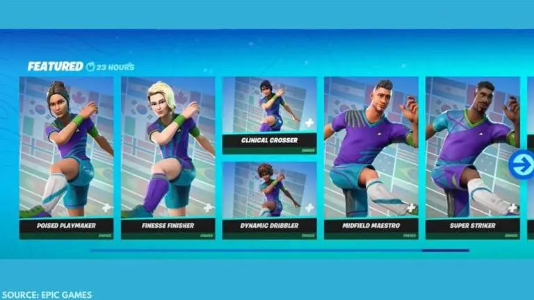 Fortnite Soccer skins arrive in the Item Shop: How much do they cost? Fortnite Soccer skins