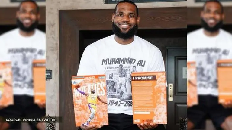 LeBron James and his I Promise School initiative specially recognised on Wheaties boxes lebron james