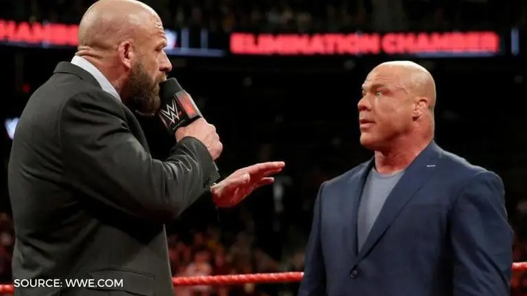 Kurt Angle reveals the offer he snubbed from WWE which Triple H hand-delivered kurt angle and triple h