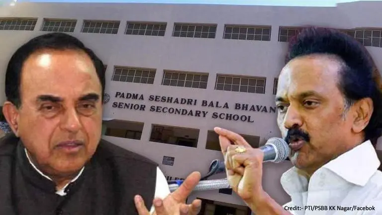 Subramanian Swamy, MK Stalin, DMK, PSBB, Padma Seshadri Bala Bhavan School, Tamil Nadu