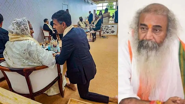 'This is Sanatan': Acharya Pramod mocks Udhayanidhi with Sunak-Hasina picture Sanatan Dharma