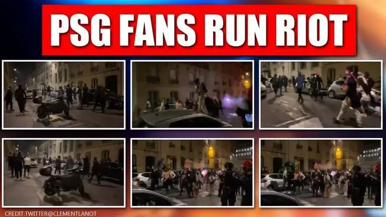 PSG fans run riot on Paris streets after loss to Bayern Munich in Champions League final Paris