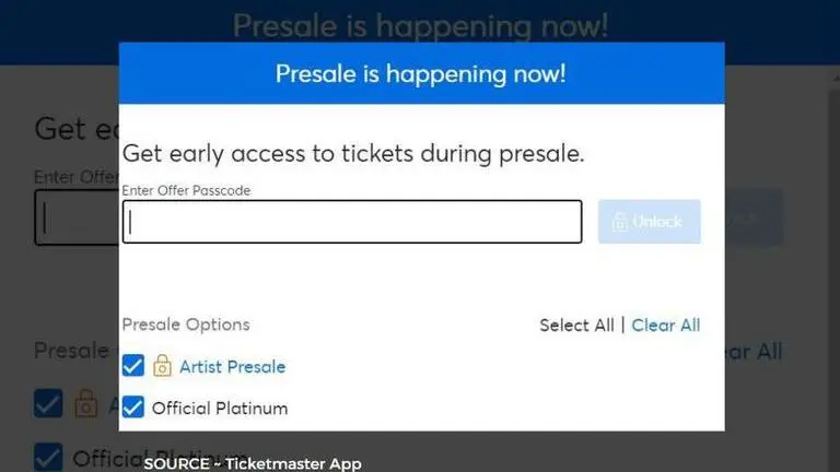 how to buy presale tickets on ticketmaster