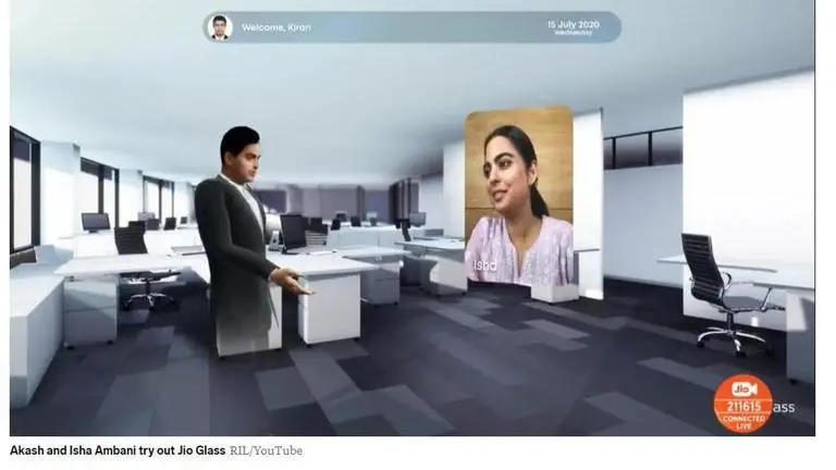 Reliance AGM: Isha Ambani and Akash Ambani launch Jio Glass in unique way; see pics Reliance AGM