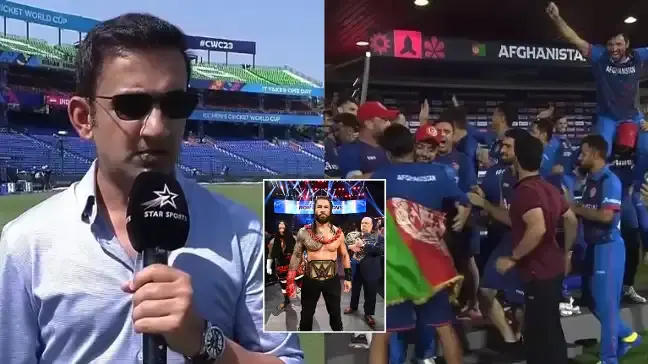 Gautam Gambhir uses Roman Reigns phrase to celebrate AFG's win over PAK, Naveen reacts quickly Gautam Gambhir and Afghanistan team