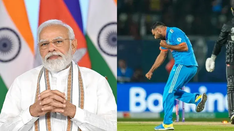 PM Modi and Mohammed Shami