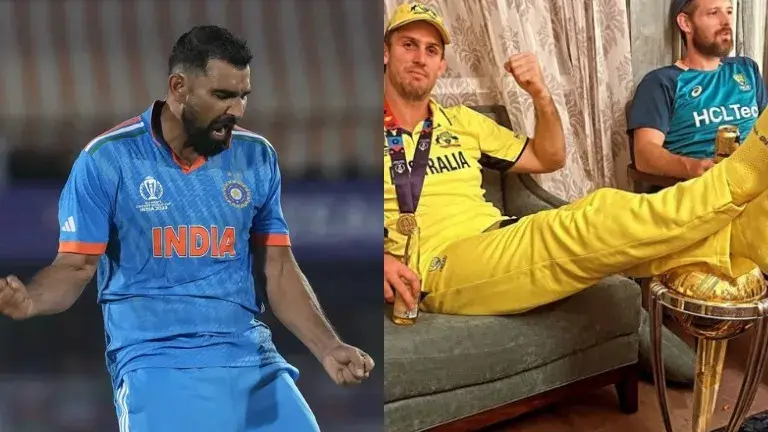Mohammad Shami slams Mitchell Marsh for putting feet on ODI World Cup trophy Mohammed Shami and Mitch Marsh