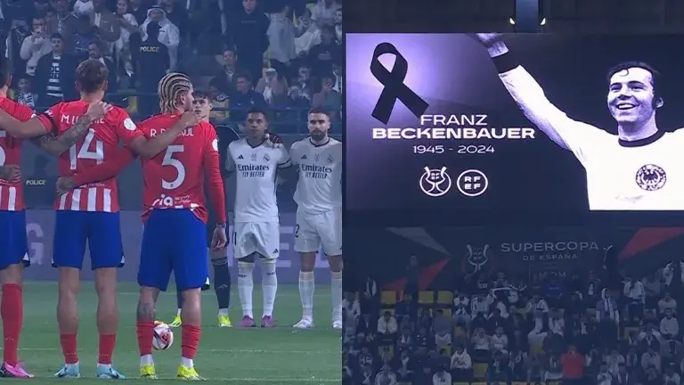 Spanish Super Cup: EMBARRASSING scenes in Saudi Arabia as whistles heard during Beckenbauer tribute Franz Beckenbauer tribute