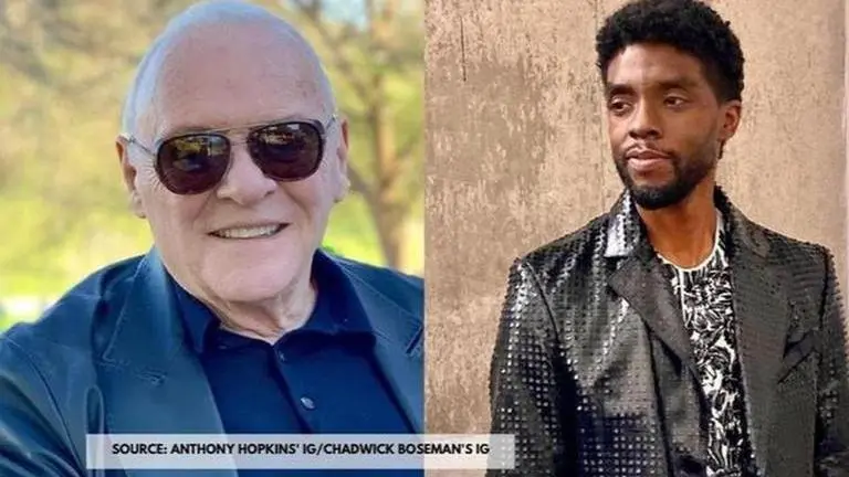 Source: Anthony Hopkins' IG/ Chadwick Boseman's IG