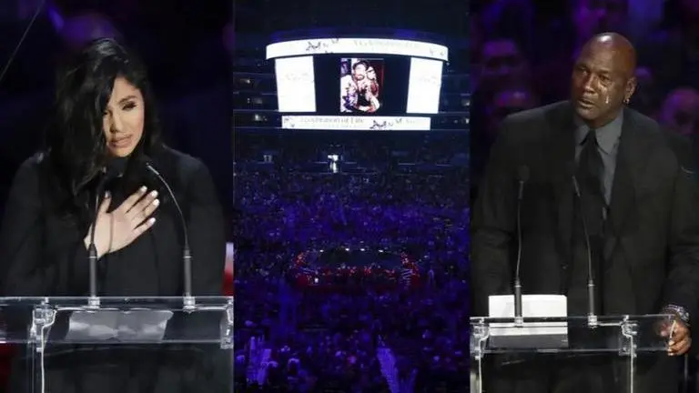 Kobe Bryant, Gigi celebrated 1 year ago at Staples Center; MJ and Shaq get emotional kobe bryant