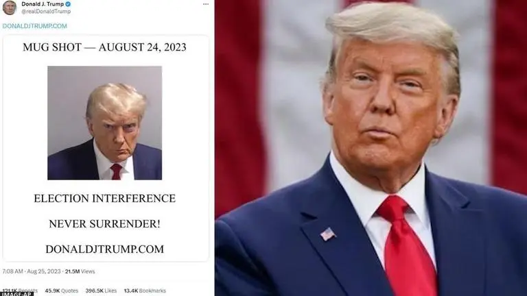 Donald Trump returns to Twitter, now X, after 2-year hiatus with a mug-shot post Trump posts on X