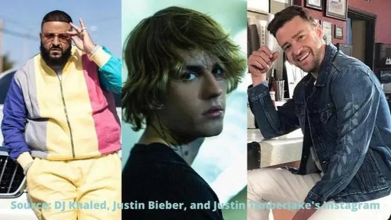 DJ Khaled's upcoming album 'Khaled Khaled' to feature Justin Bieber and Justin Timberlake DJ Khaled, Justin Bieber, and Justin Timberlake's Instagram