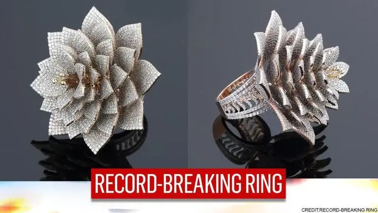Indian jeweller bags Guinness world record for designing sparkling ring with 7801 diamonds Indian Jeweller