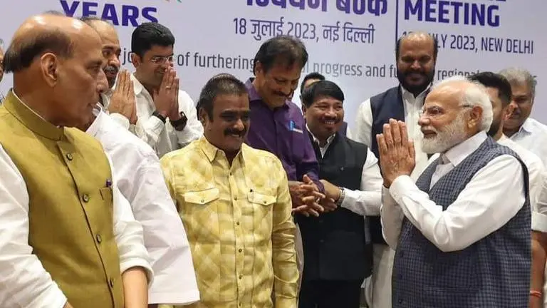 NDA leaders repose faith in PM Modi, resolve to contest 2024 LS polls unitedly Narendra Modi