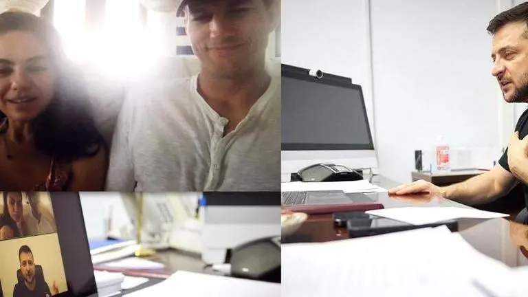 Volodymyr Zelenskyy lauds Ashton Kutcher and Mila Kunis' efforts for Ukrainians Volodymyr Zelenskyy