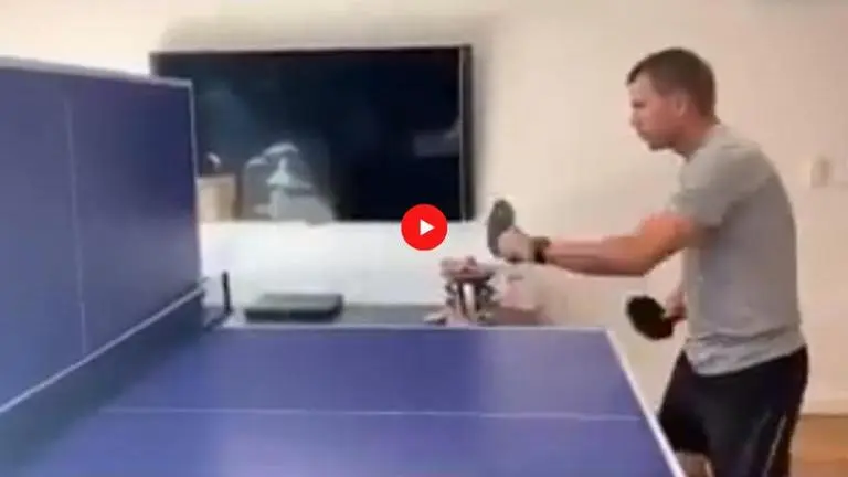 David Warner captured by wife playing table tennis with himself at home; watch video David Warner