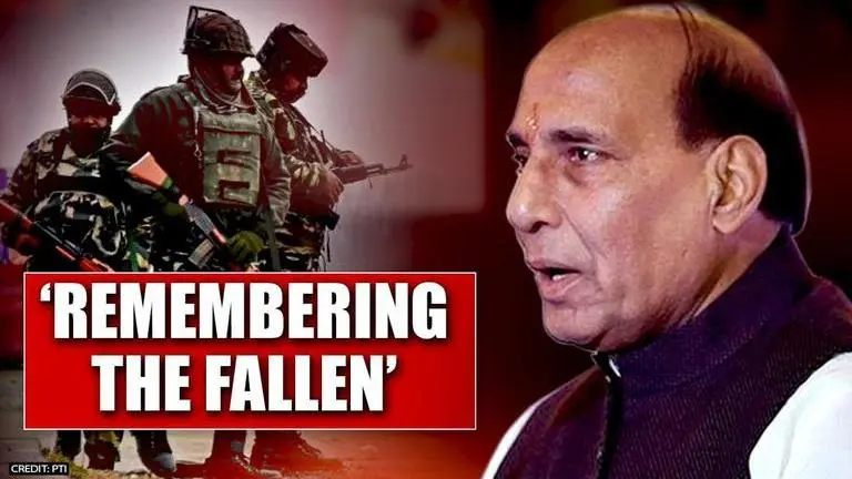 Defence Min Rajnath Singh pays tribute to martyrs of the 'dastardly' Pulwama attack Rajnath Singh