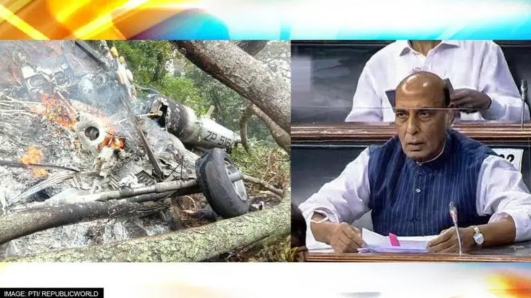 IAF chopper crash: Rajnath Singh to brief Lok Sabha, Rajya Sabha on incident on Thursday Bipin Rawat