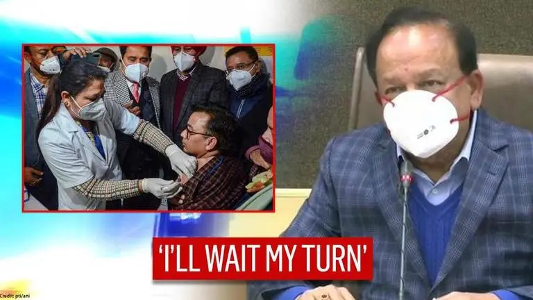 Union Health Minister Dr. Harsh Vardhan explains why he didn't get vaccinated on Day 1 Harsh Vardhan