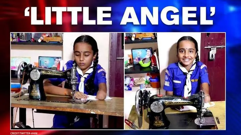 Good News: 10-year-old specially-abled girl stitches masks for students amid COVID-19 Good News