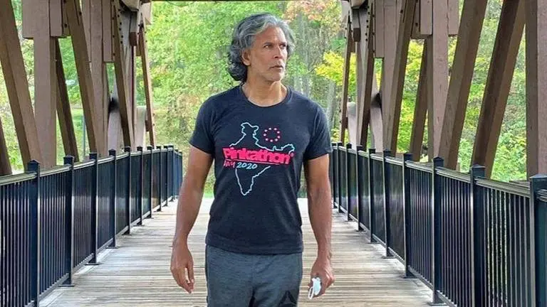 Milind Soman posts a throwback picture to the time when he ran an inter-state marathon milind soman
