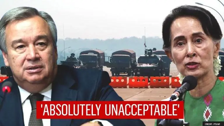 Myanmar crisis: UN chief Antonio Guterres says 'unacceptable' military coup 'must fail' Myanmar