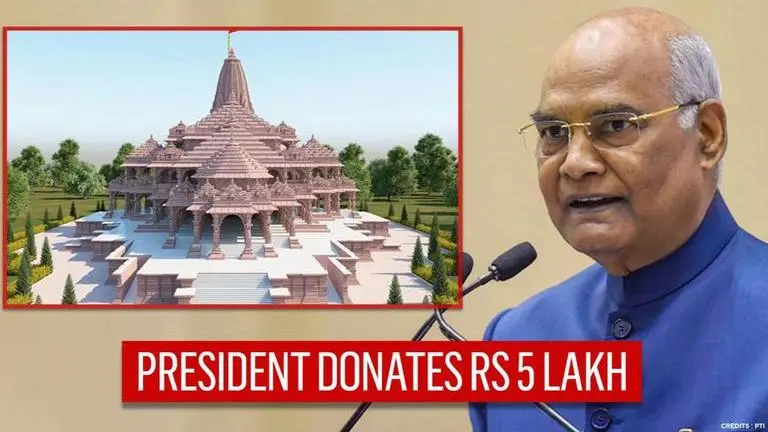 President Ram Nath Kovind donates Rs 5 lakh for Ram Mandir construction Ram Nath Kovind