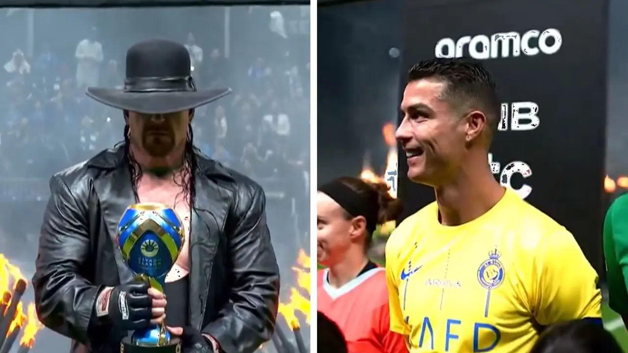 WATCH | Even Cristiano Ronaldo is AMAZED by The Undertaker's entry before Al Nassr vs Al Hilal match The Undertaker mesmerises Cristiano Ronaldo