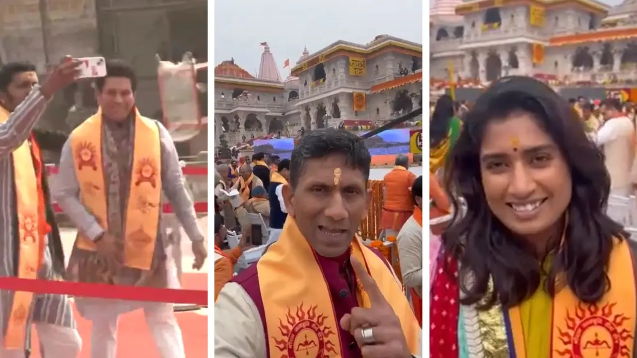 Ayodhya Ram Mandir: Sports stars who were invited and who actually came for 'Pran Pratishtha' Sachin Tendulkar, Venkatesh Prasad and Mithali Raj arrive at Ram Mandir in Ayodhya