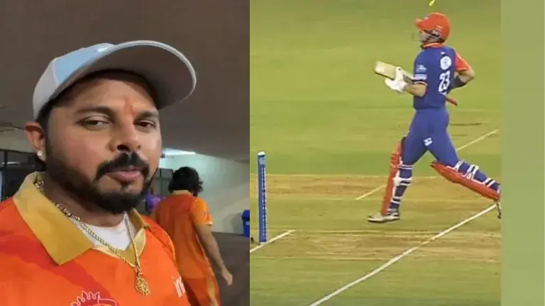 Sreesanth celebrates Gautam Gambhir's run-out in LLC after ugly on-field spat with India star Sreesanth