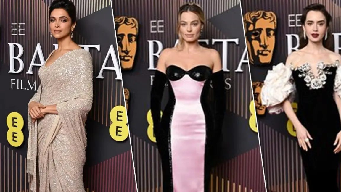Deepika Padukone Brings Indianness, Margot Robbie Adds Barbie Touch To BAFTA 2024 Red Carpet BAFTAs red carpet