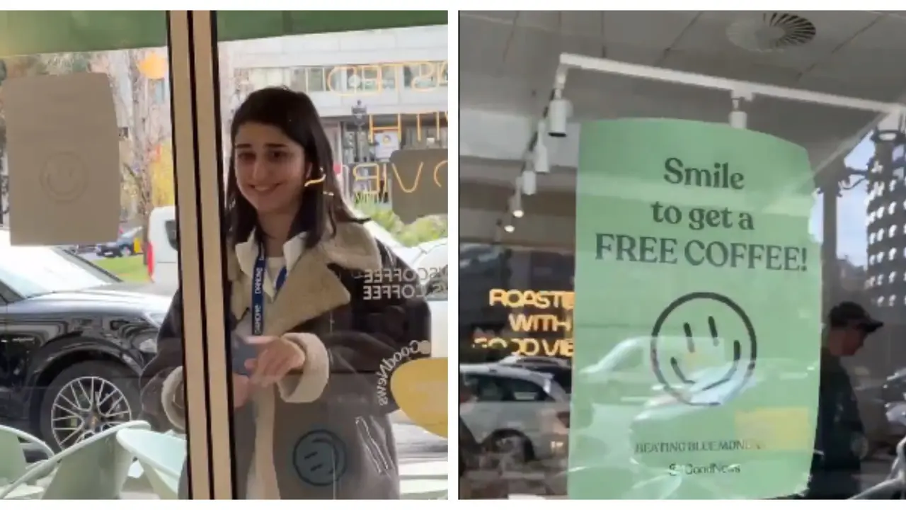 Viral Video: “A Cheerful Entrance” New Initiative Of Cafe Whose Doors Open When You Smile New Initiative Of Cafe Whose Doors Open When You Smile