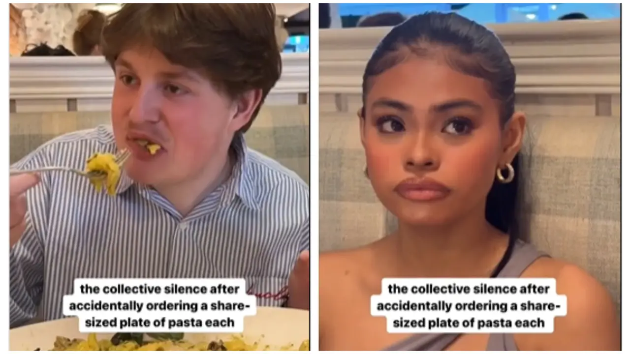Viral Video: Australian Vlogger's Hilarious Encounter with Oversized Pasta Plates Sparks Internet Vlogger's Hilarious Encounter with Oversized Plates Sparks Internet