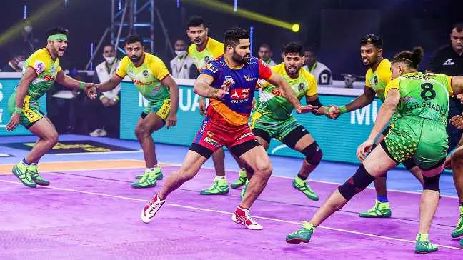 A glimpse of a Pro Kabaddi League match