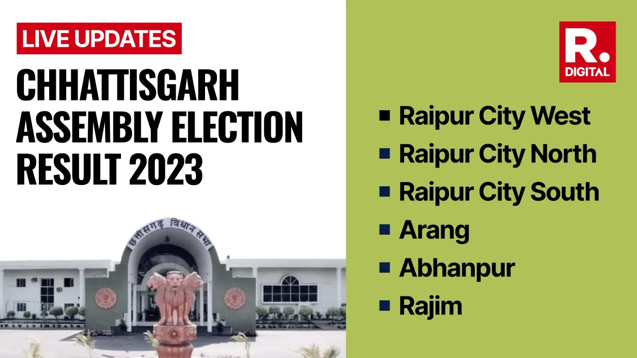 Raipur City West, Raipur City North, Raipur City South, Arang, Abhanpur, Rajim Results 2023 The polling for the 90-member Legislative Assembly was held on November 7 and 17.