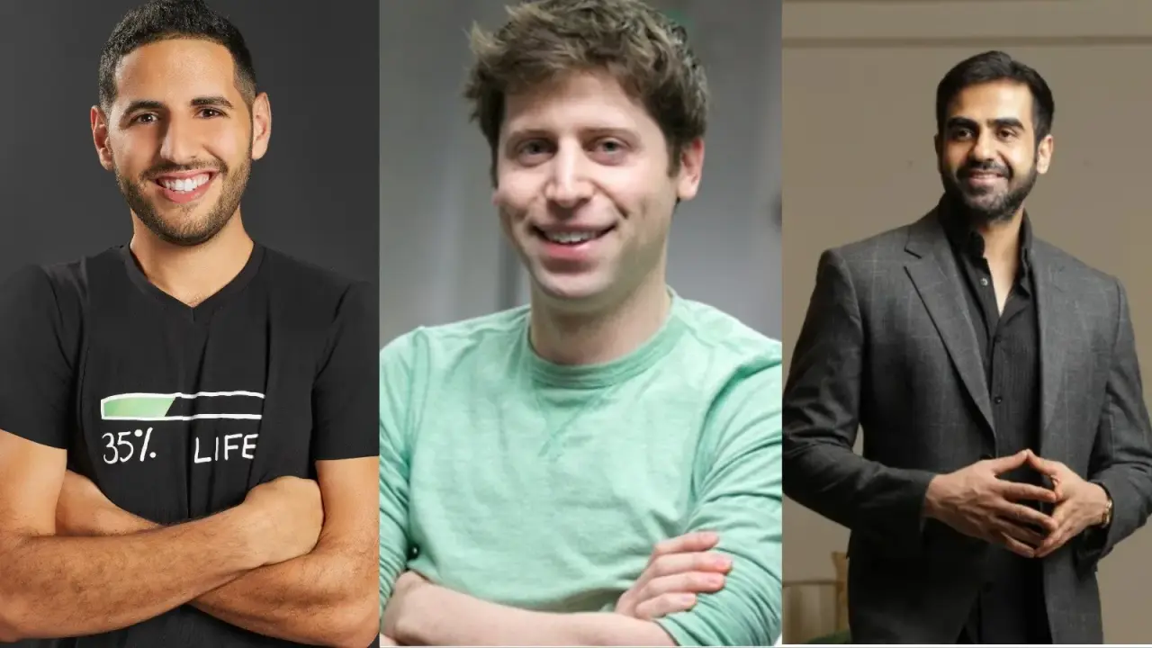 Nikhil Kamath cites Sam Altman's take on 'US rebellion culture' with NAS Daily Nuseir Yassin, Sam Altman, and Nikhil Kamath