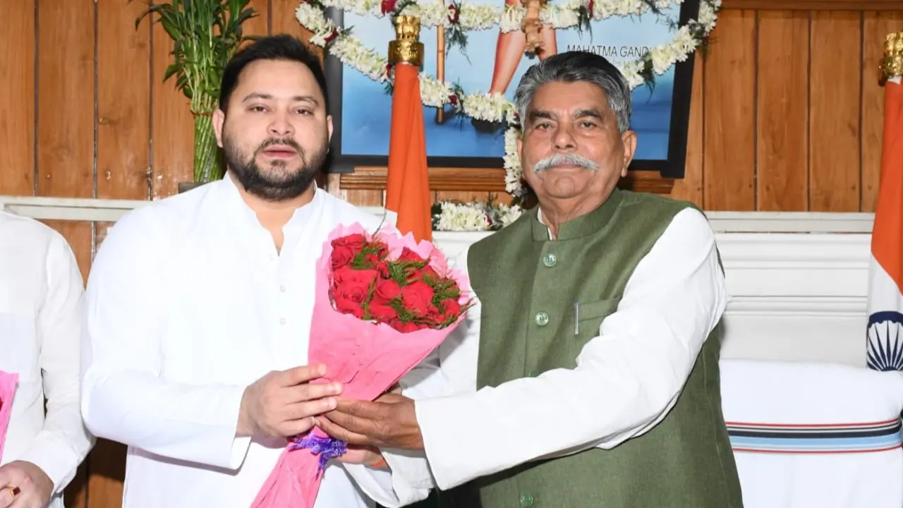 First Blow to RJD in Bihar Assembly After Nitish's Jump: NDA MLAs Seek Removal of Awadh Bihari Bihar speaker and RJD leader Awadh Bihari Choudhary with former deputy CM Tejashwi Yadav