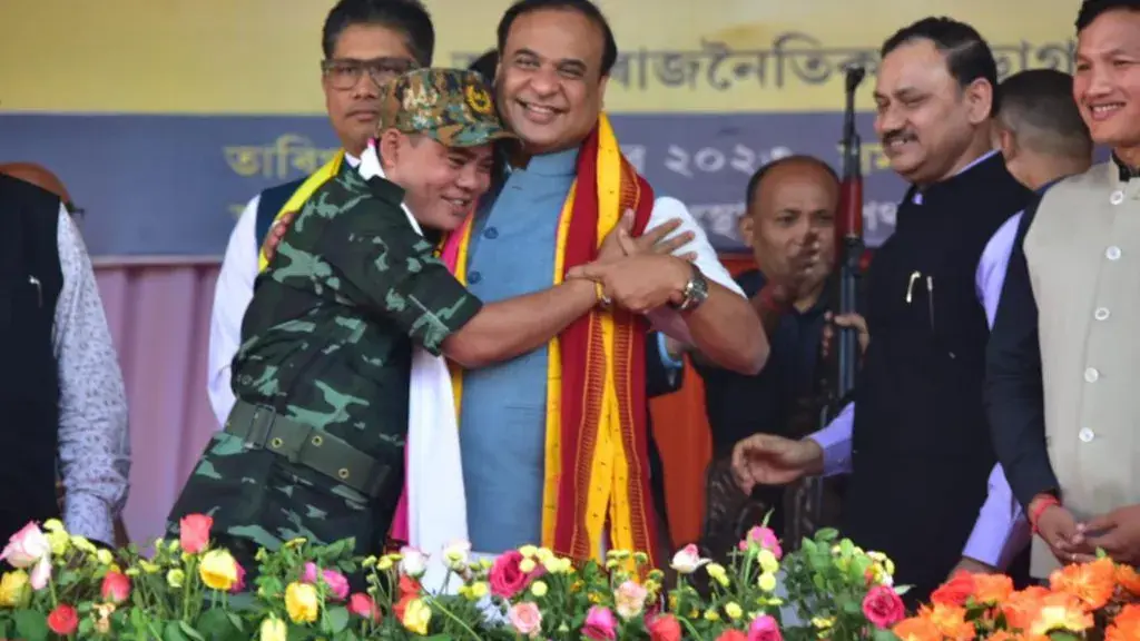 181 DNLA militants formally surrender in Assam Himanta Biswa Sarma