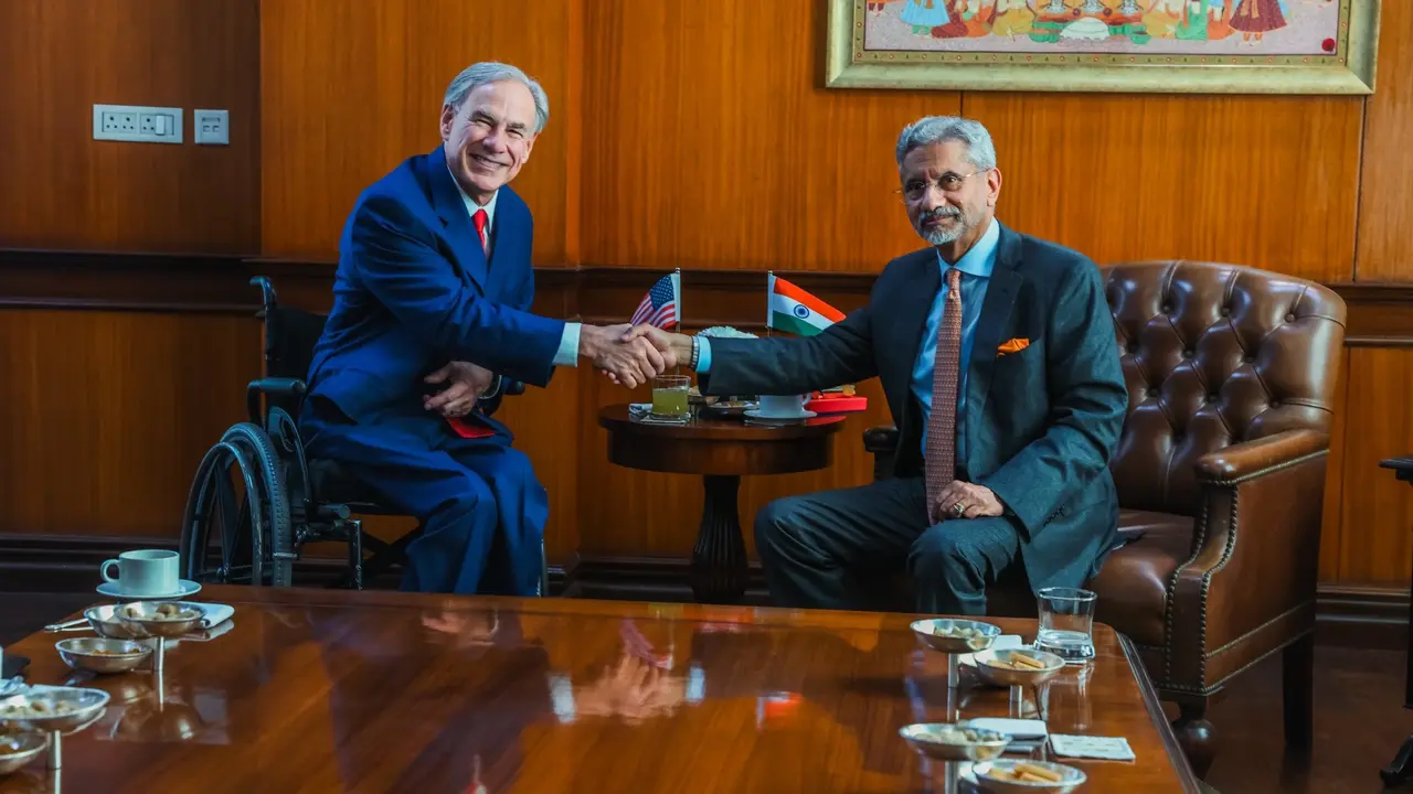 How New Delhi Spent Over 1 bn in Texas? Governor Abbott Highlights Growing Ties With India US Texas Governor Greg Abott and External Affairs Minister Dr S Jaishankar
