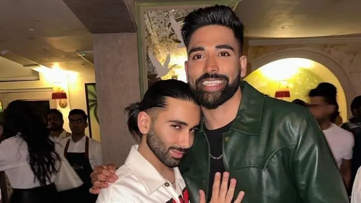 Indian cricketer Mohammed Siraj with Orry