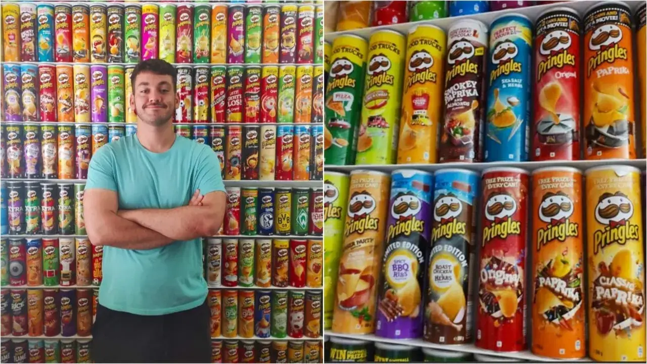 Mad about Pringles leads to Guinness record, meet the man who possesses collection of 263 tubes The man with the most Pringles tube collection.